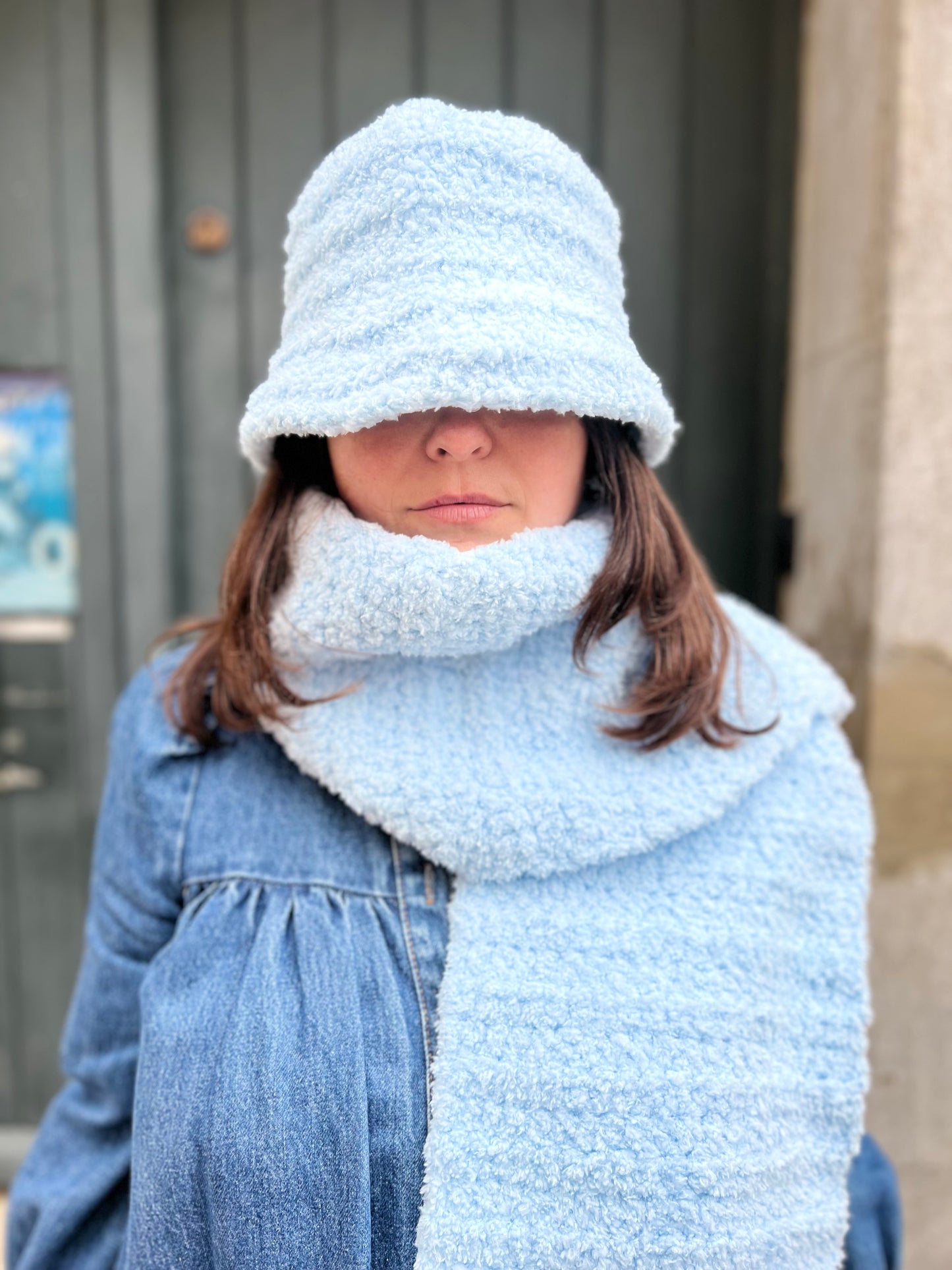 The Wanderer Set — Teddy Fleece Bucket Hat & Scarf