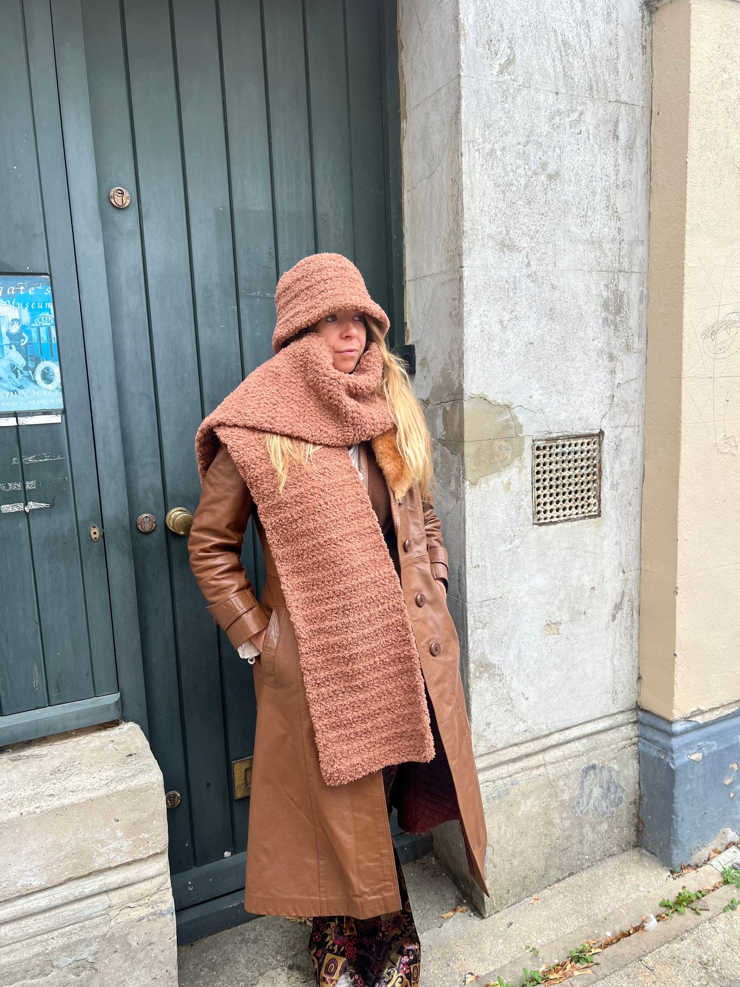 The Wanderer Set — Teddy Fleece Bucket Hat & Scarf